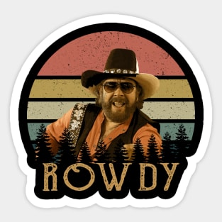 Rowdy smile vintage face idol hank Sticker